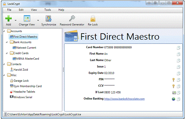 帐户管理软件lockcrypt