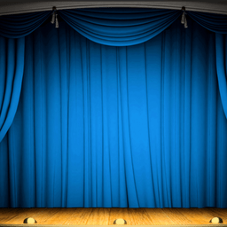 舞台幕布图片下载绿色版