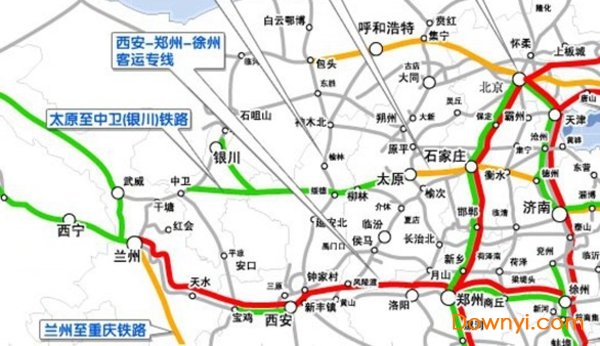 中国高速铁路线路规划图