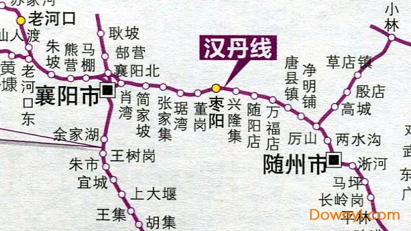 湖北省铁路地图高清版 湖北省铁路交通地图