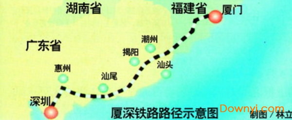 厦深高铁最新线路图