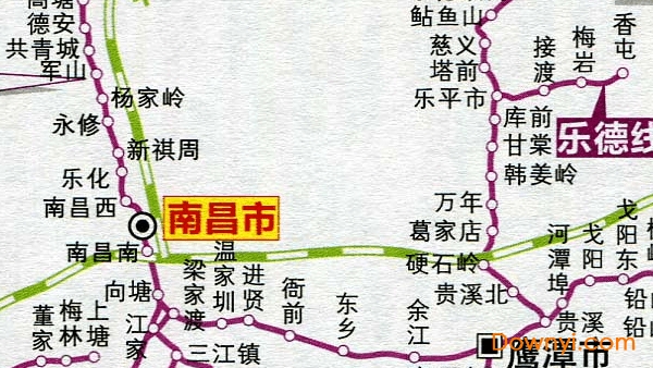 江西省铁路交通地图