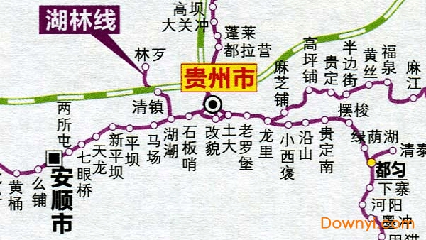贵州省铁路地图高清版