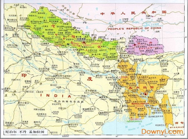 尼泊尔地图全图