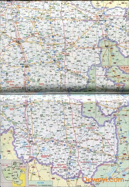 河南省东南部旅游交通地图电子版下载 河南省东南部旅游交通地图