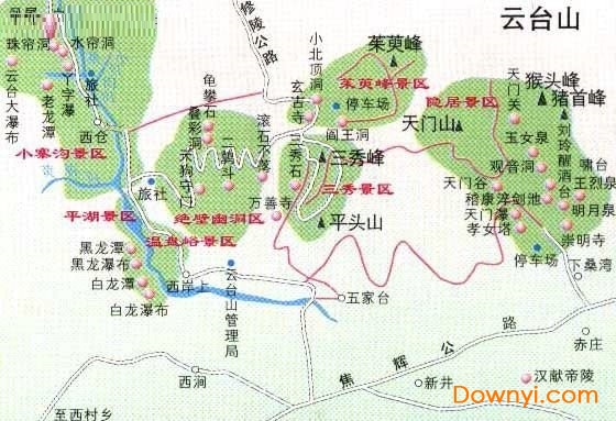 云台山旅游地图