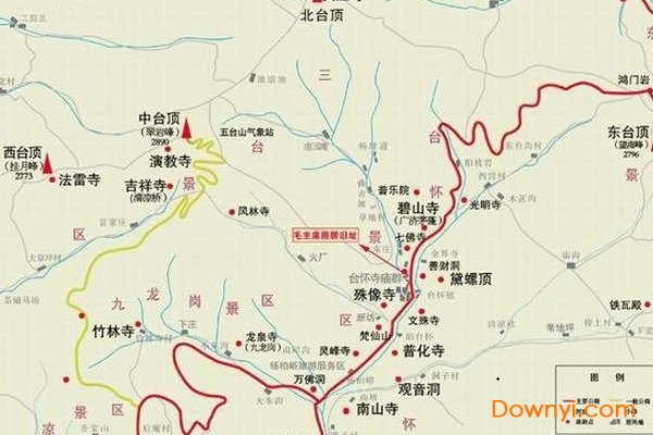 五台山旅游地图高清版