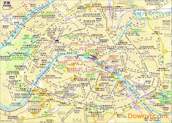 巴黎地图全图高清版