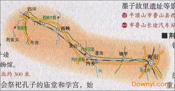 南阳至荆紫关旅游路线图电子版下载 南阳至荆紫关旅游路线图