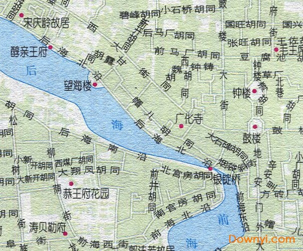 后海旅游地图