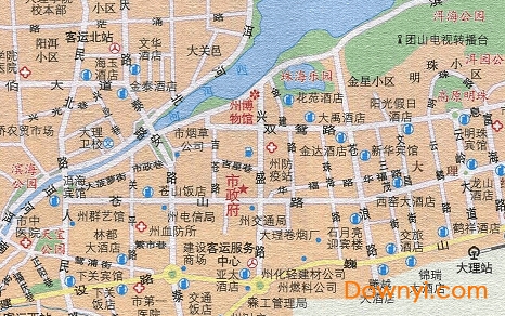 大理旅游地图全图高清版 大理旅游地图高清版