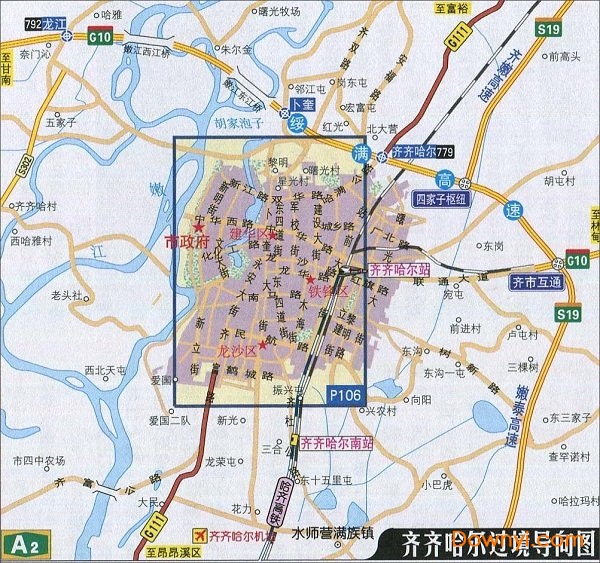 齐齐哈尔过境图