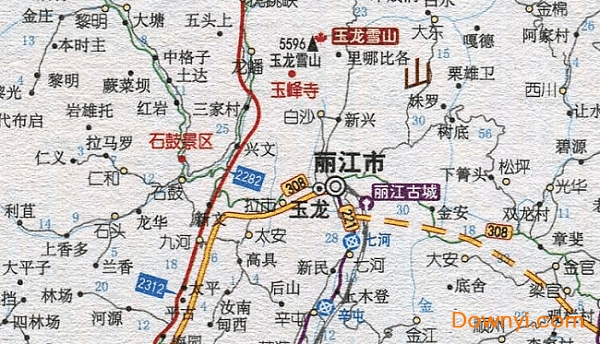 丽江旅游地图全图