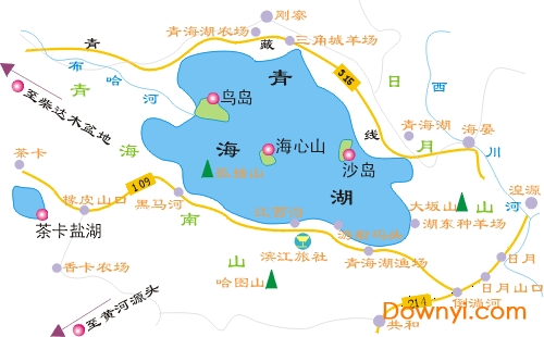 青海湖地图