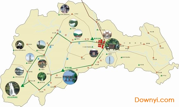 天台山旅游路线图