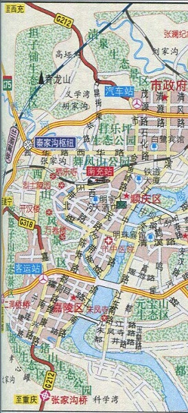 南充自驾游地图