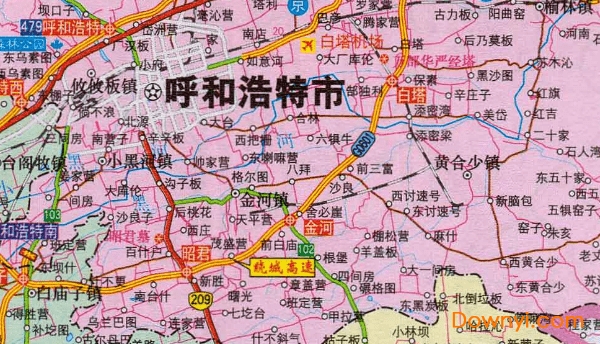 呼和浩特地图全图