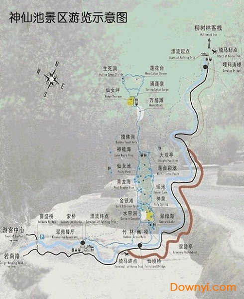九寨沟神仙池地图