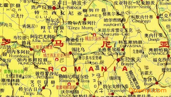 罗马尼亚高清地图