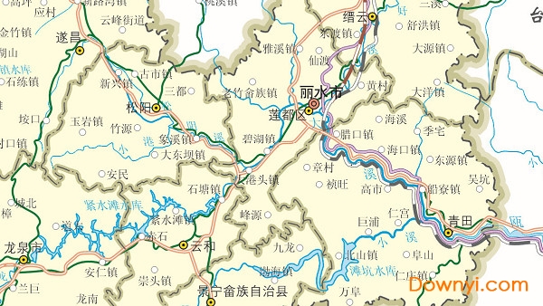 丽水市地图高清版