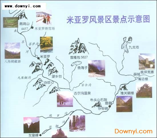 米亚罗风景区地图
