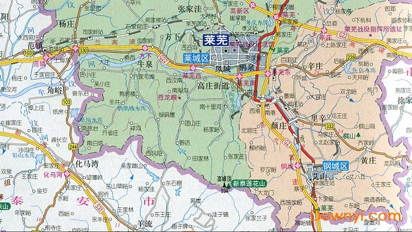 莱芜地图 莱芜地图高清版