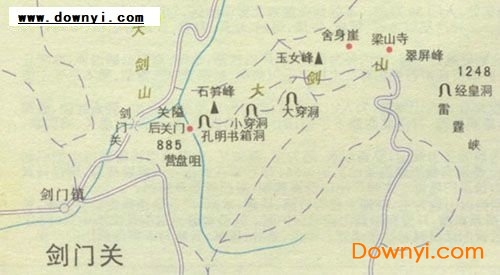剑门关路线图