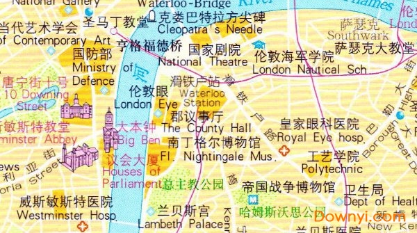 伦敦旅游地图中文版