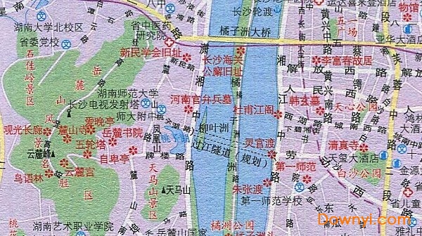 长沙旅游景点地图