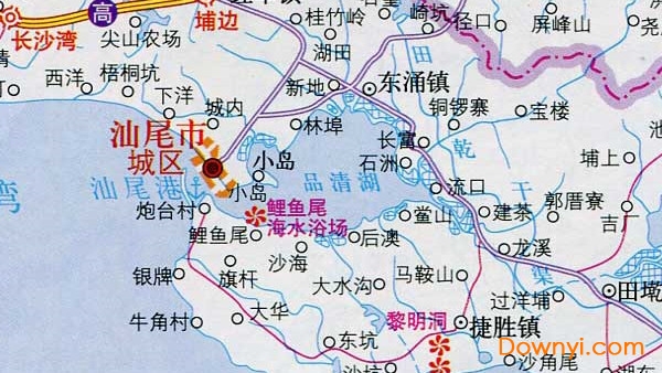 汕尾地图全图高清版