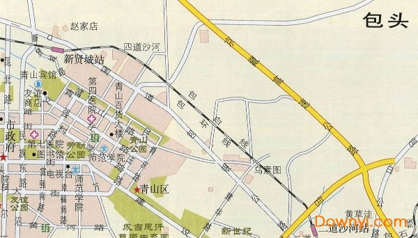 包头地图全图高清版