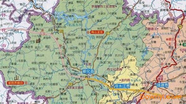 湖南娄底地图