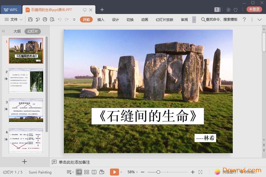 石缝间的生命最新课件