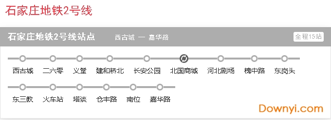 石家庄地铁线路图2号线