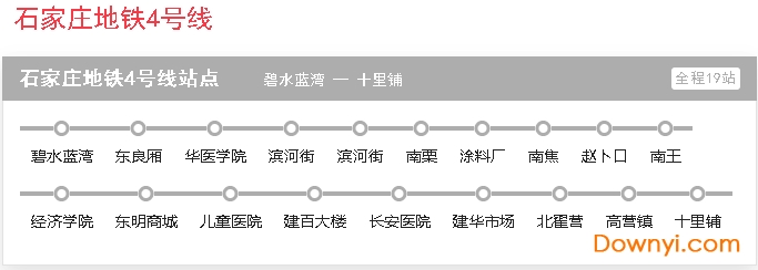 石家庄地铁4号线线路图