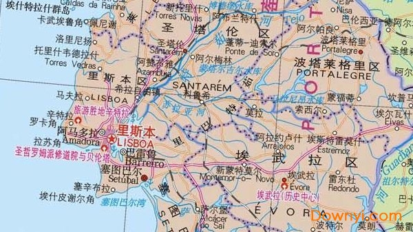 葡萄牙地图大图