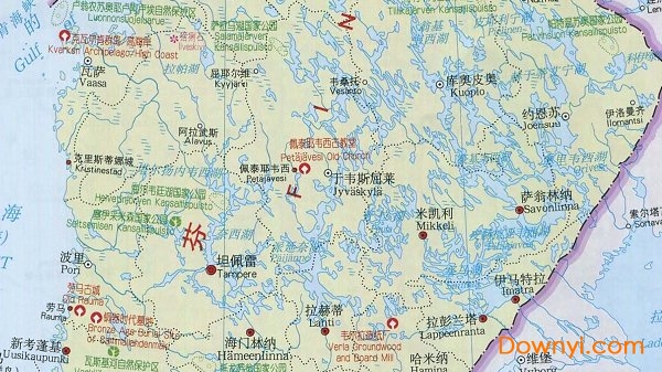 芬兰地图高清版