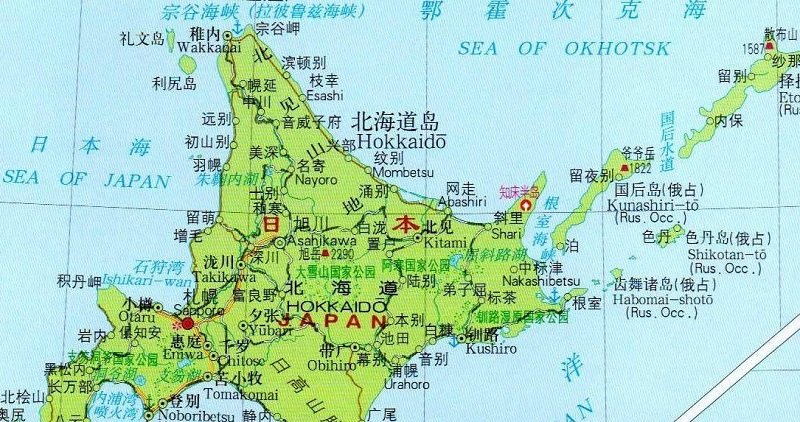 日本地图中文版高清晰版 日本地图高清可放大版