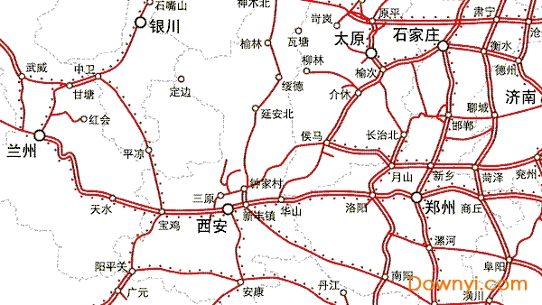 中国铁路营业线路示意图 中国铁路运营图高清版