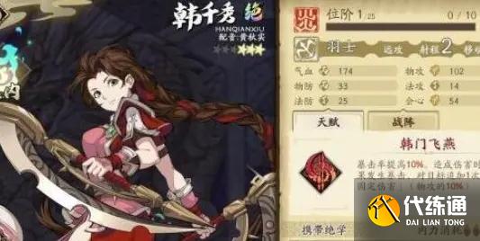 天地劫幽城再临韩千秀角色实用性攻略