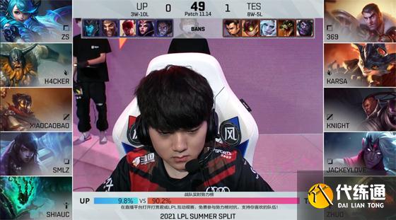 LOL-LPL：ShiauC锤石神Q锁定JackeyLove，UP爆冷2-1击败TES