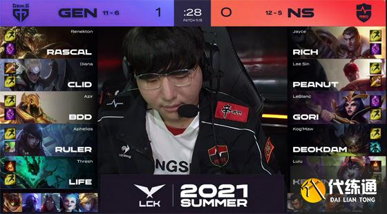 LOL-LCK：Bdd辛德拉绕后秒杀皎月，GEN