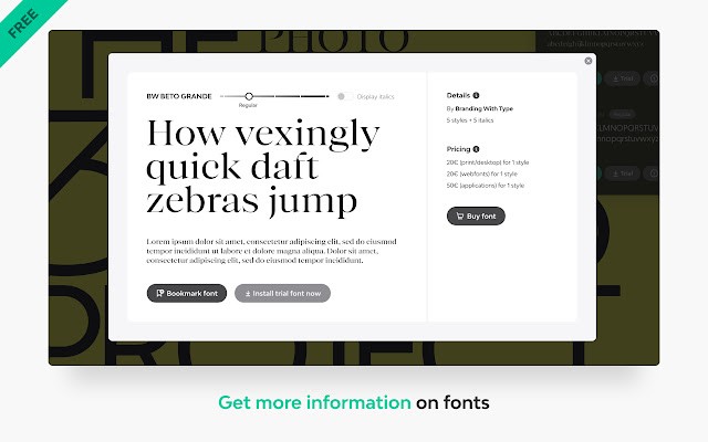 fonts ninja chrome版