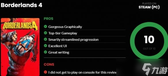 《无主之地4》直接满分：能肝上千小时