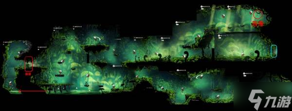 《空洞骑士丝之歌》苔穴地图拼接路线分享