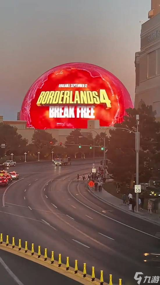 《无主之地4》亮相拉斯维加斯巨型球：铁头功猛猛砸