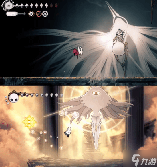 左右互搏！大神同时操作《空洞骑士》初代与《丝之歌》的角色
