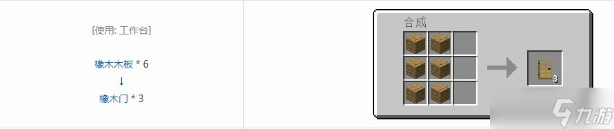 我的世界木门有什么用