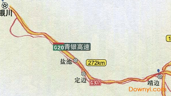 银川至太原自驾游地图高清版